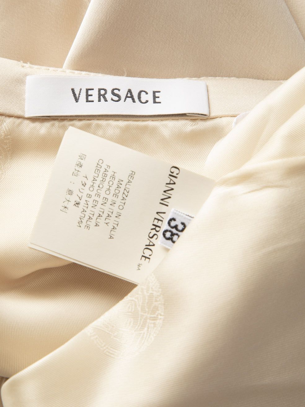 Versace Beige Knee Length Skirt Size 26" / US 2 / IT 38 - 11 Thumbnail