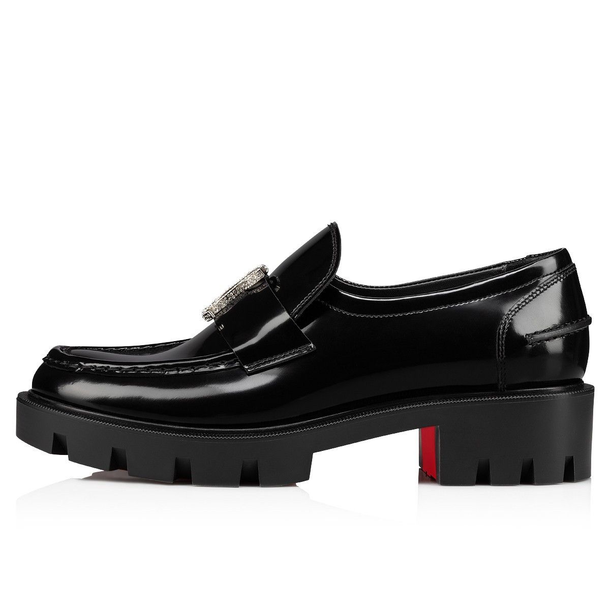 Christian Louboutin cl moc lug strass black Size US 8.5 / IT 38.5 - 2 Thumbnail