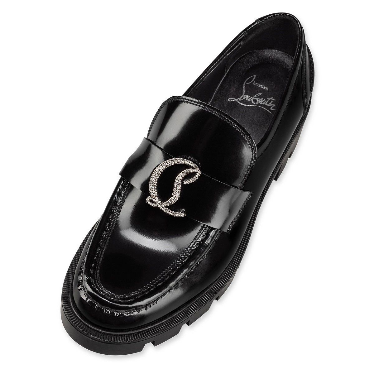 Christian Louboutin cl moc lug strass black Size US 9 / IT 39 - 4 Thumbnail