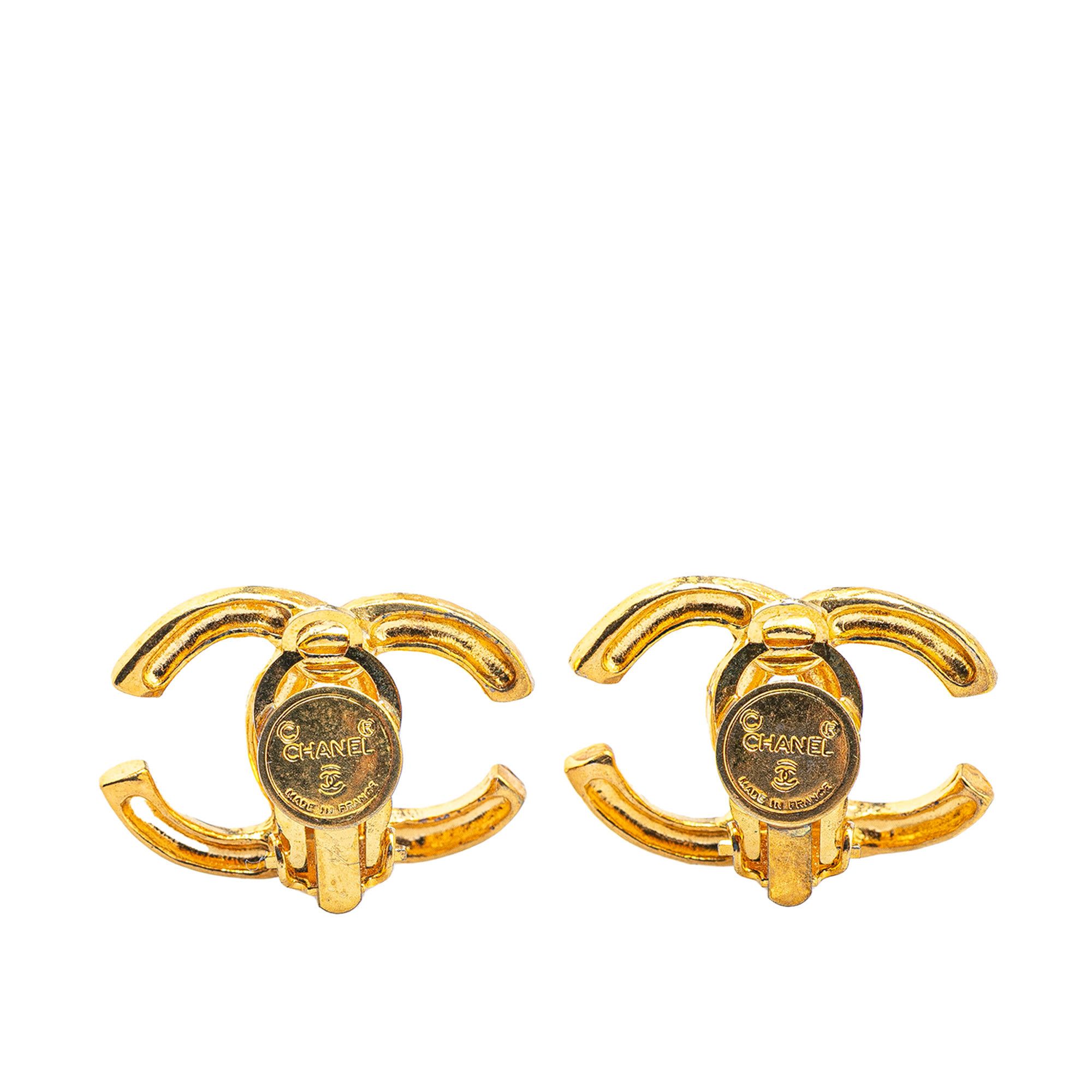 Chanel Chanel Gold Plated CC Clip On Earrings Size ONE SIZE - 2 Thumbnail