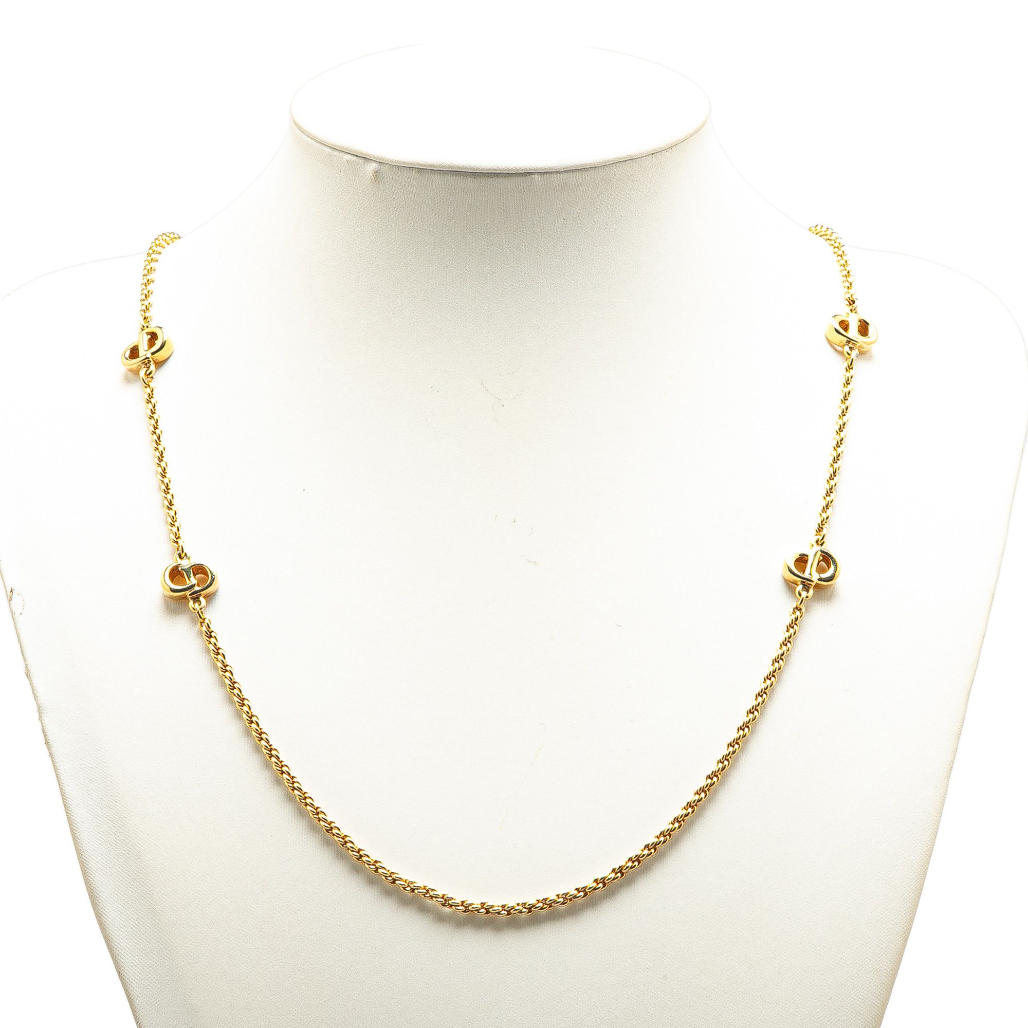 Dior Dior Gold Plated CD Logo Chain Necklace Size ONE SIZE - 6 Thumbnail