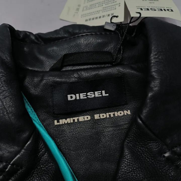 Diesel Diesel Black Leather Biker Jacket 0079 Size US S / EU 44-46 / 1 - 4 Thumbnail