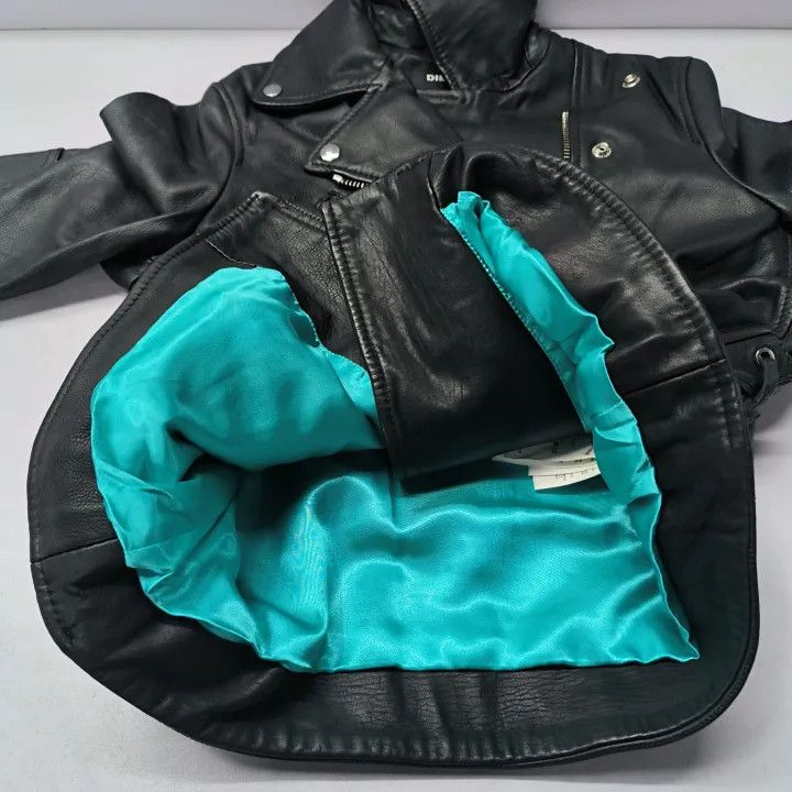 Diesel Diesel Black Leather Biker Jacket 0079 Size US S / EU 44-46 / 1 - 9 Thumbnail