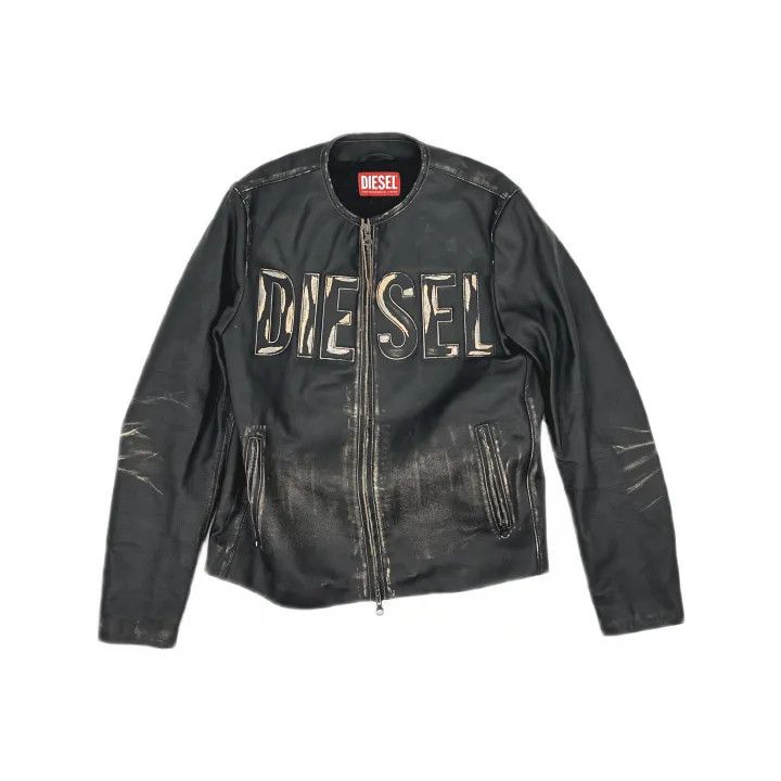 Diesel Diesel Black Zip Long Sleeve Leather Jacket 0079 Size US L / EU 52-54 / 3 - 2 Thumbnail