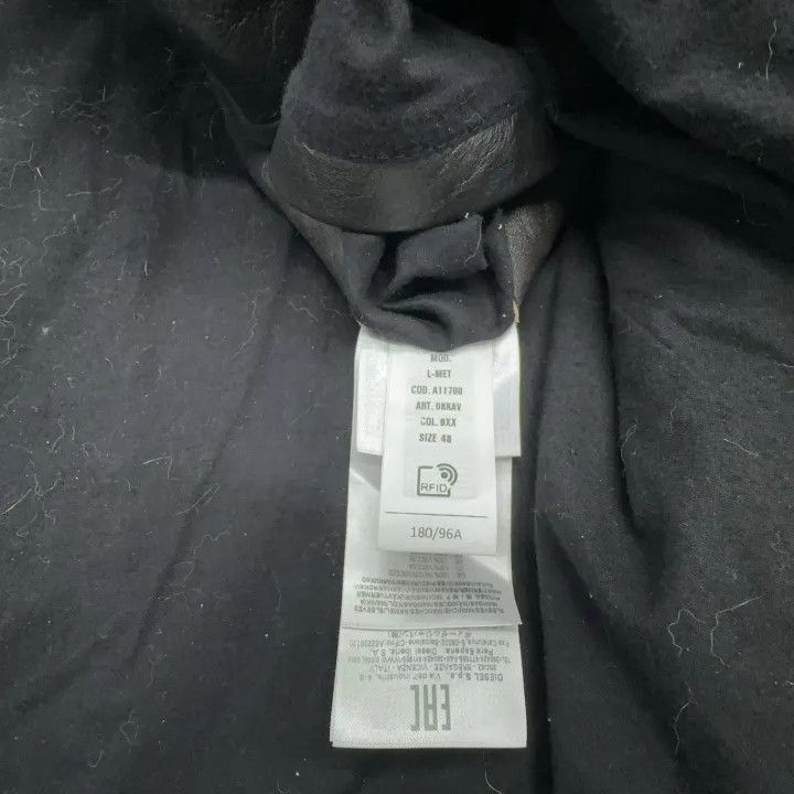 Diesel Diesel Black Zip Long Sleeve Leather Jacket 0079 Size US L / EU 52-54 / 3 - 6 Thumbnail