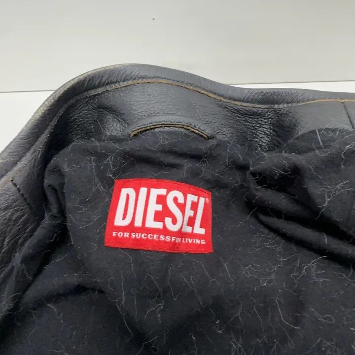 Diesel Diesel Black Zip Long Sleeve Leather Jacket 0079 Size US L / EU 52-54 / 3 - 4 Thumbnail