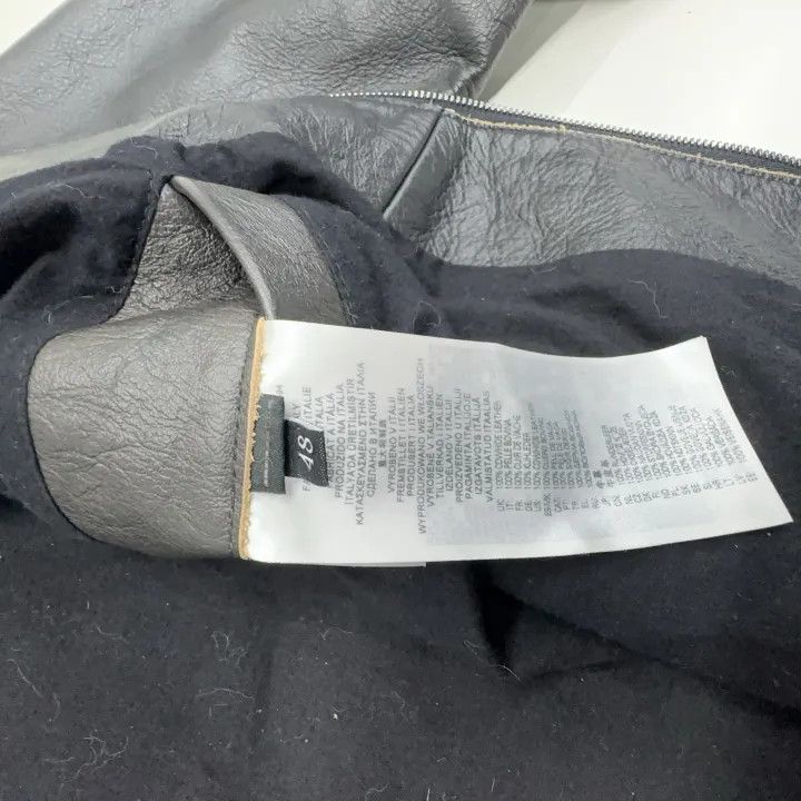 Diesel Diesel Black Zip Long Sleeve Leather Jacket 0079 Size US L / EU 52-54 / 3 - 5 Thumbnail
