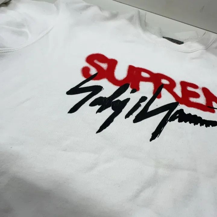 Supreme Supreme x Yohji Yamamoto Signature Logo Sweatshirt 0079 Size US S / EU 44-46 / 1 - 6 Thumbnail