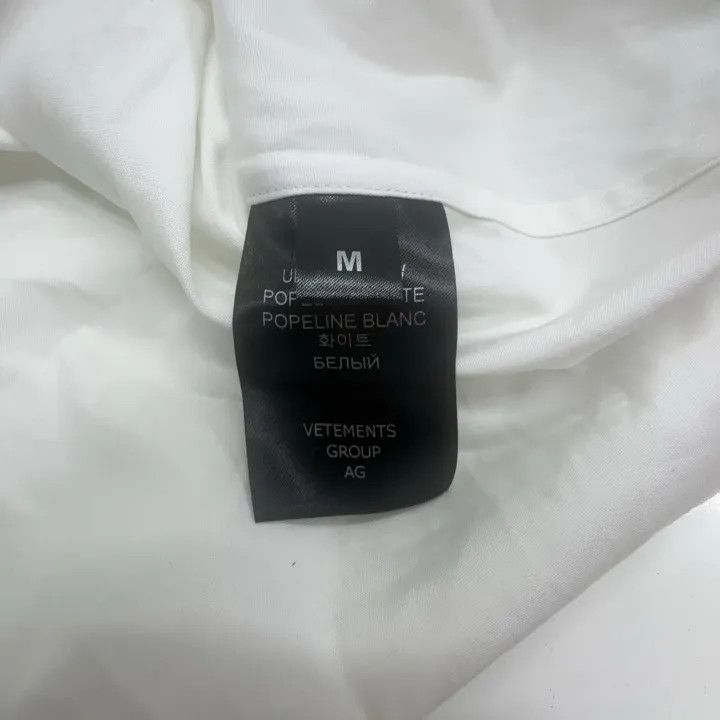 Vetements Vetements White Letter Print Long Sleeve Shirt 0079 Size US M / EU 48-50 / 2 - 6 Thumbnail
