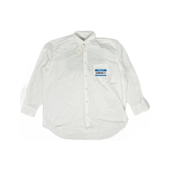 Vetements Vetements White Long Sleeve Graphic Shirt 0079 Size US S / EU 44-46 / 1 - 2 Thumbnail