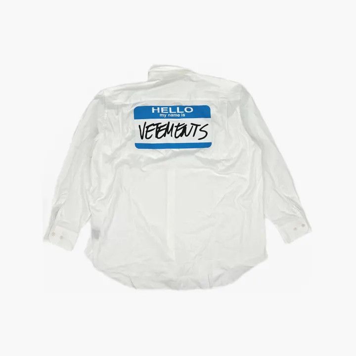 Vetements Vetements White Long Sleeve Graphic Shirt 0079 Size US S / EU 44-46 / 1 - 3 Thumbnail