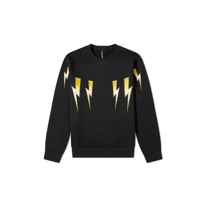 Neil Barrett Neil Barrett Lightning Graphic Sweatshirt for Men 0079 Size US S / EU 44-46 / 1 - 2 Thumbnail