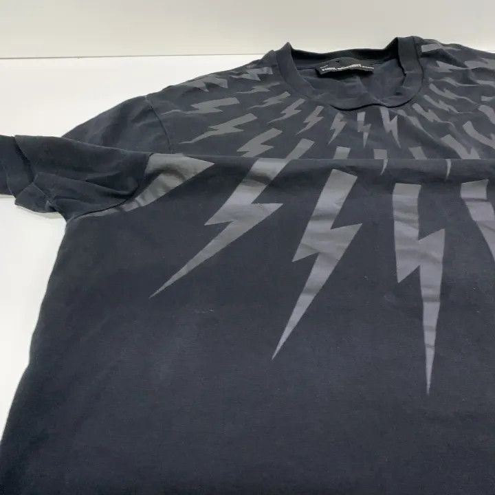Neil Barrett Neil Barrett Black Lightning Print T-Shirt 0079 Size US XXL / EU 58 / 5 - 9 Thumbnail