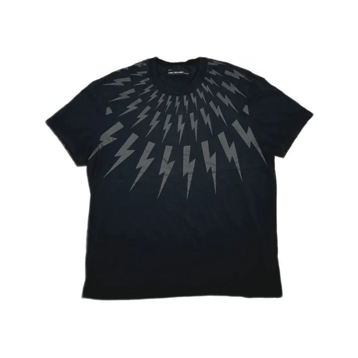 Neil Barrett Neil Barrett Black Lightning Print T-Shirt 0079 Size US XXL / EU 58 / 5 - 2 Thumbnail