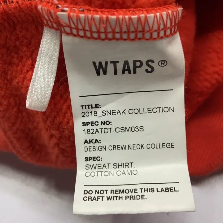Wtaps WTAPS Casual Printed Sweatshirt in Orange 0079 Size US S / EU 44-46 / 1 - 4 Thumbnail