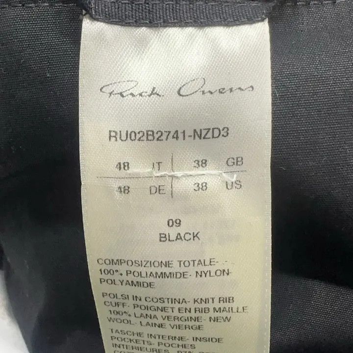 Rick Owens Rick Owens Black High-Neck Zip Loose Jacket 0079 Size US M / EU 48-50 / 2 - 4 Thumbnail