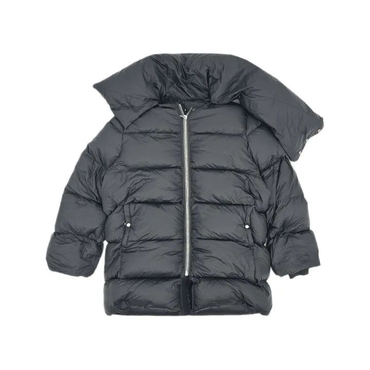 Rick Owens Rick Owens Black High-Neck Zip Loose Jacket 0079 Size US M / EU 48-50 / 2 - 2 Thumbnail
