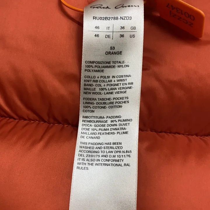 Rick Owens Rick Owens Orange Zip-Up Flight Jacket 0079 Size US M / EU 48-50 / 2 - 4 Thumbnail