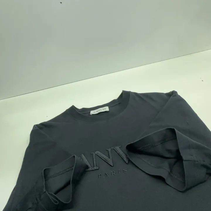 Lanvin Lanvin Black Logo Embroidered Casual T-Shirt 0079 Size US S / EU 44-46 / 1 - 11 Thumbnail