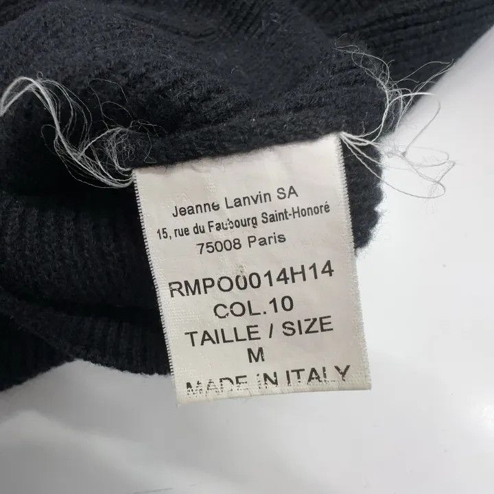 Lanvin Lanvin Casual Simple Black Knit Sweater 0079 Size US M / EU 48-50 / 2 - 4 Thumbnail