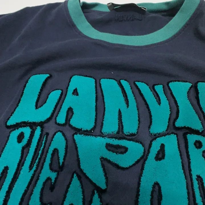 Lanvin Lanvin Black Graphic Print Short Sleeve T-Shirt 0079 Size US L / EU 52-54 / 3 - 11 Thumbnail
