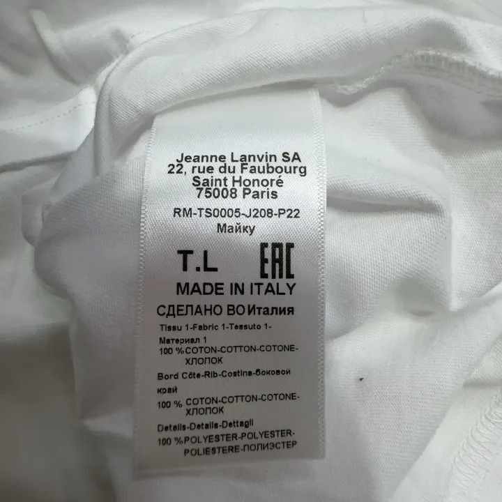 Lanvin Lanvin SS22 Printed Letter Short Sleeve T-Shirt 0079 Size US L / EU 52-54 / 3 - 6 Thumbnail
