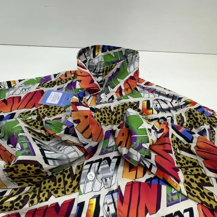 Lanvin Lanvin FW21 Multicolor Logo Print Long Sleeve Shirt 0079 Size US M / EU 48-50 / 2 - 8 Thumbnail