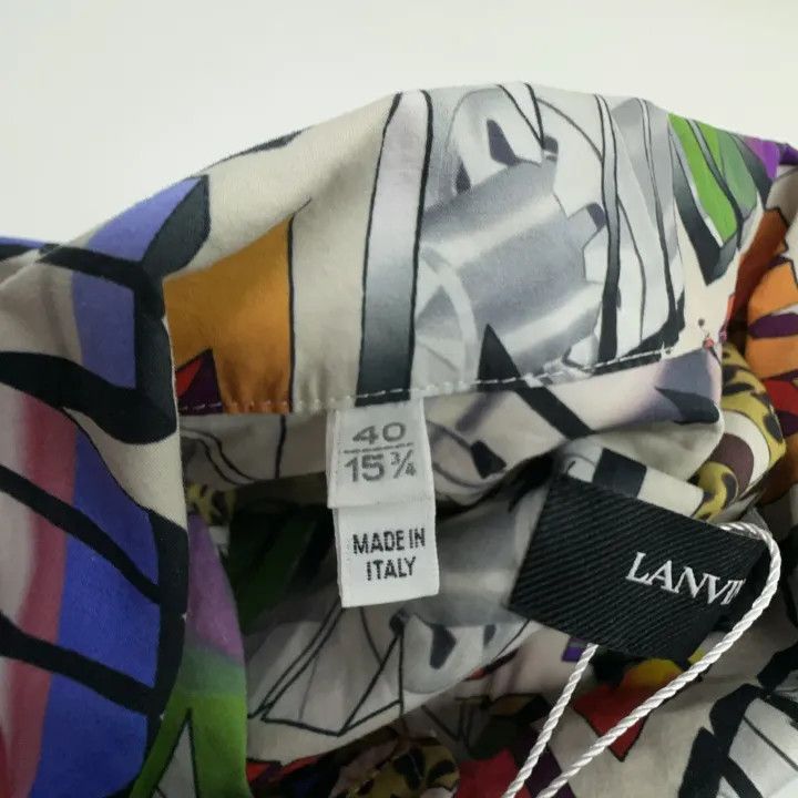 Lanvin Lanvin FW21 Multicolor Logo Print Long Sleeve Shirt 0079 Size US M / EU 48-50 / 2 - 6 Thumbnail