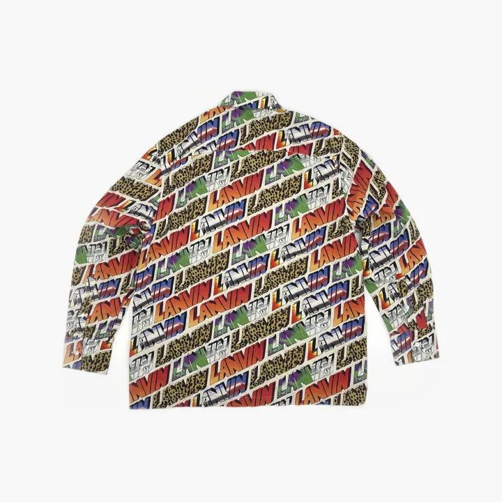 Lanvin Lanvin FW21 Multicolor Logo Print Long Sleeve Shirt 0079 Size US M / EU 48-50 / 2 - 3 Thumbnail