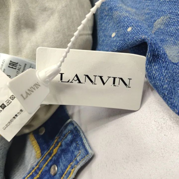 Lanvin Lanvin Spliced Ankle-Length Denim Pants for Men 0079 Size US 33 - 5 Thumbnail