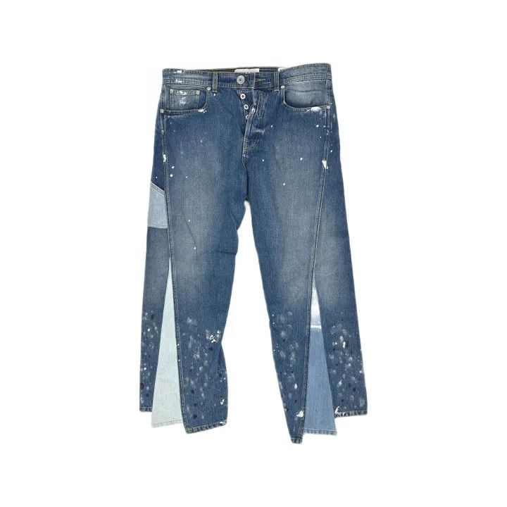 Lanvin Lanvin Spliced Ankle-Length Denim Pants for Men 0079 Size US 33 - 2 Thumbnail