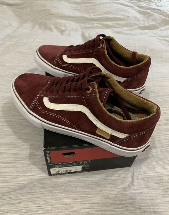 Vans old skool 92 shop pro kyle walker burgundy