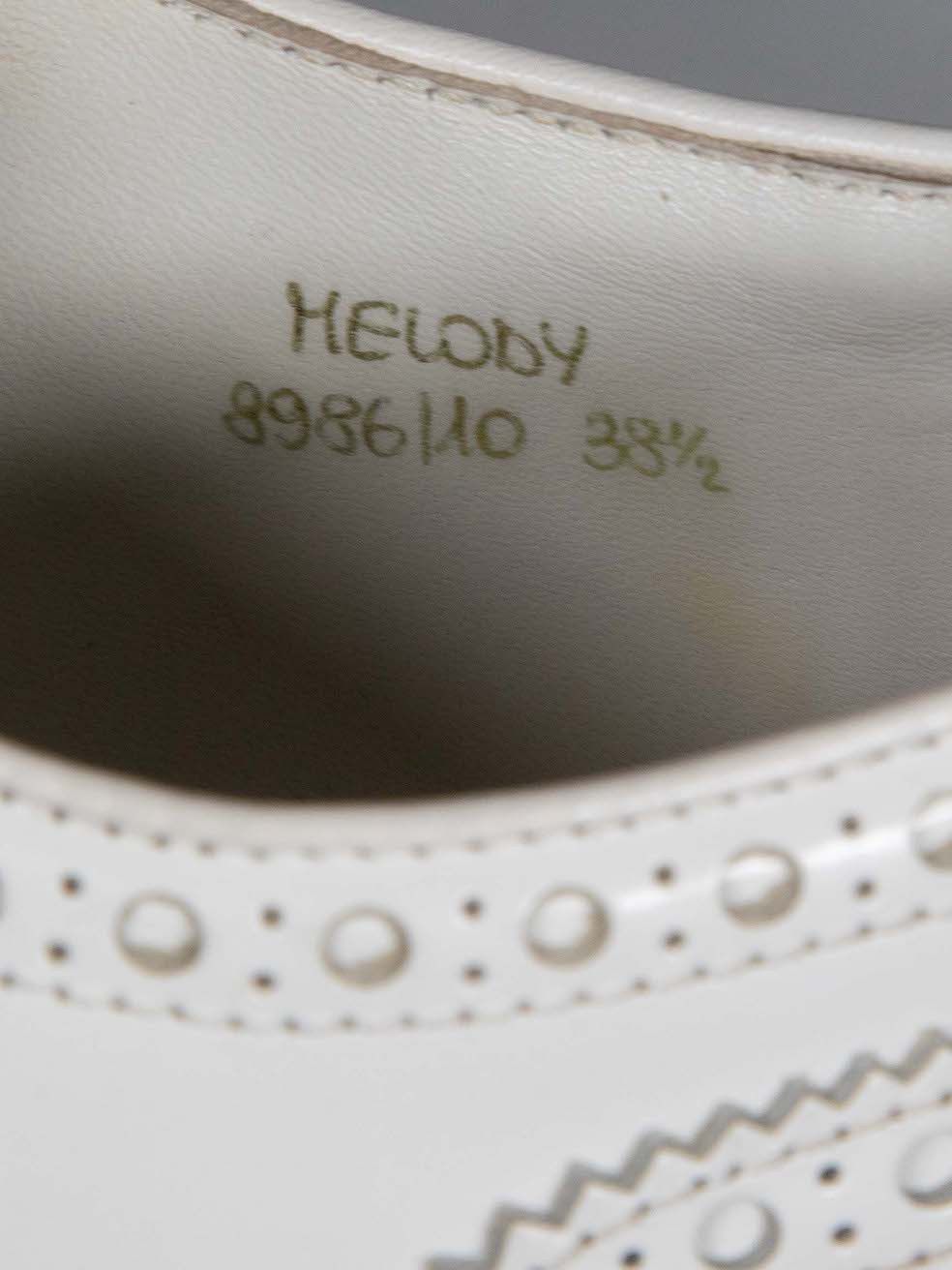 Church's White Leather Perforated Lace-Up Brogues Size US 8.5 / IT 38.5 - 9 Thumbnail