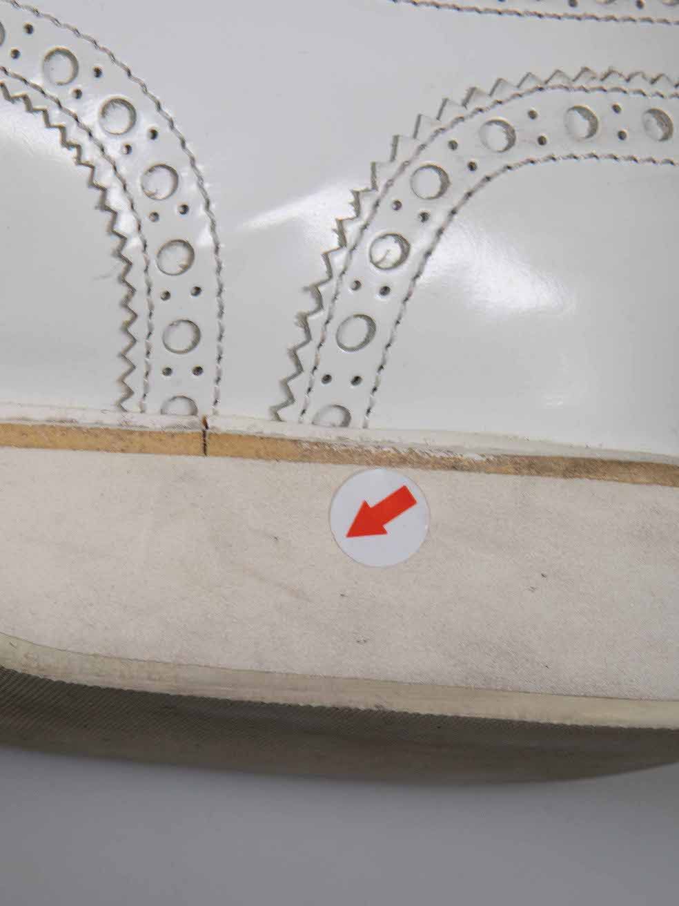 Church's White Leather Perforated Lace-Up Brogues Size US 8.5 / IT 38.5 - 5 Thumbnail