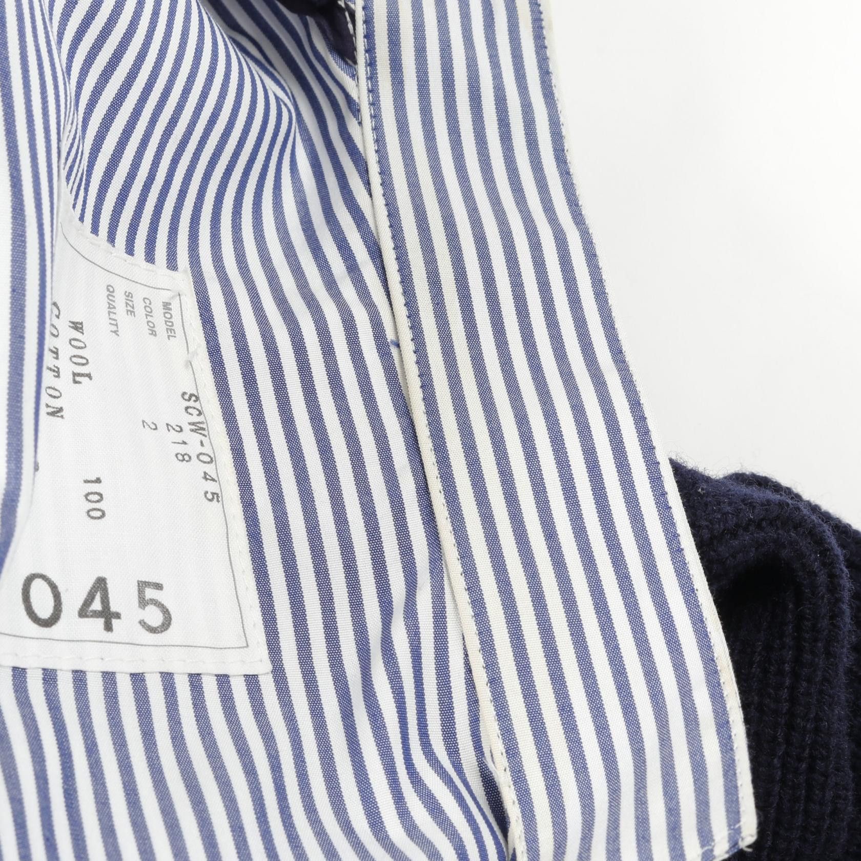 Sacai Sacai Sacai Stripe Pleats Shirt Wool Cotton Top Cotton Tops SCW-045 Size ONE SIZE - 5 Thumbnail