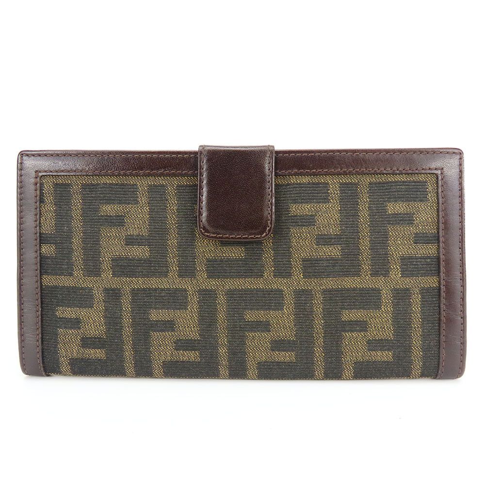 Fendi Fendi Fendi Zucca Canvas Leather Wallet Canvas Long Wallet Size ONE SIZE - 3 Thumbnail
