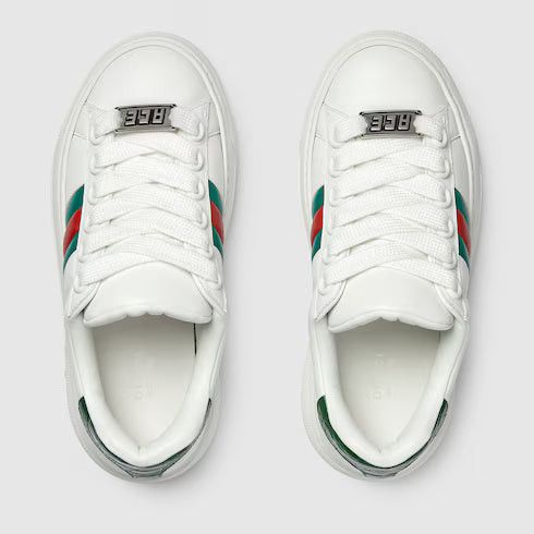 Gucci Gucci Ace Web Trainer Sneakers SIZE 35.5 Size ONE SIZE - 2 Thumbnail