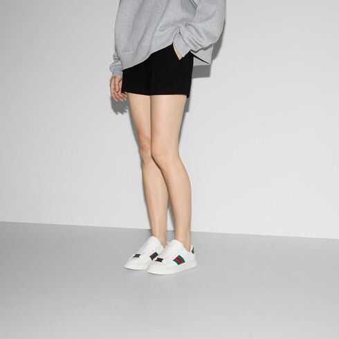 Gucci Gucci Ace Web Trainer Sneakers SIZE 37.5 Size ONE SIZE - 4 Thumbnail
