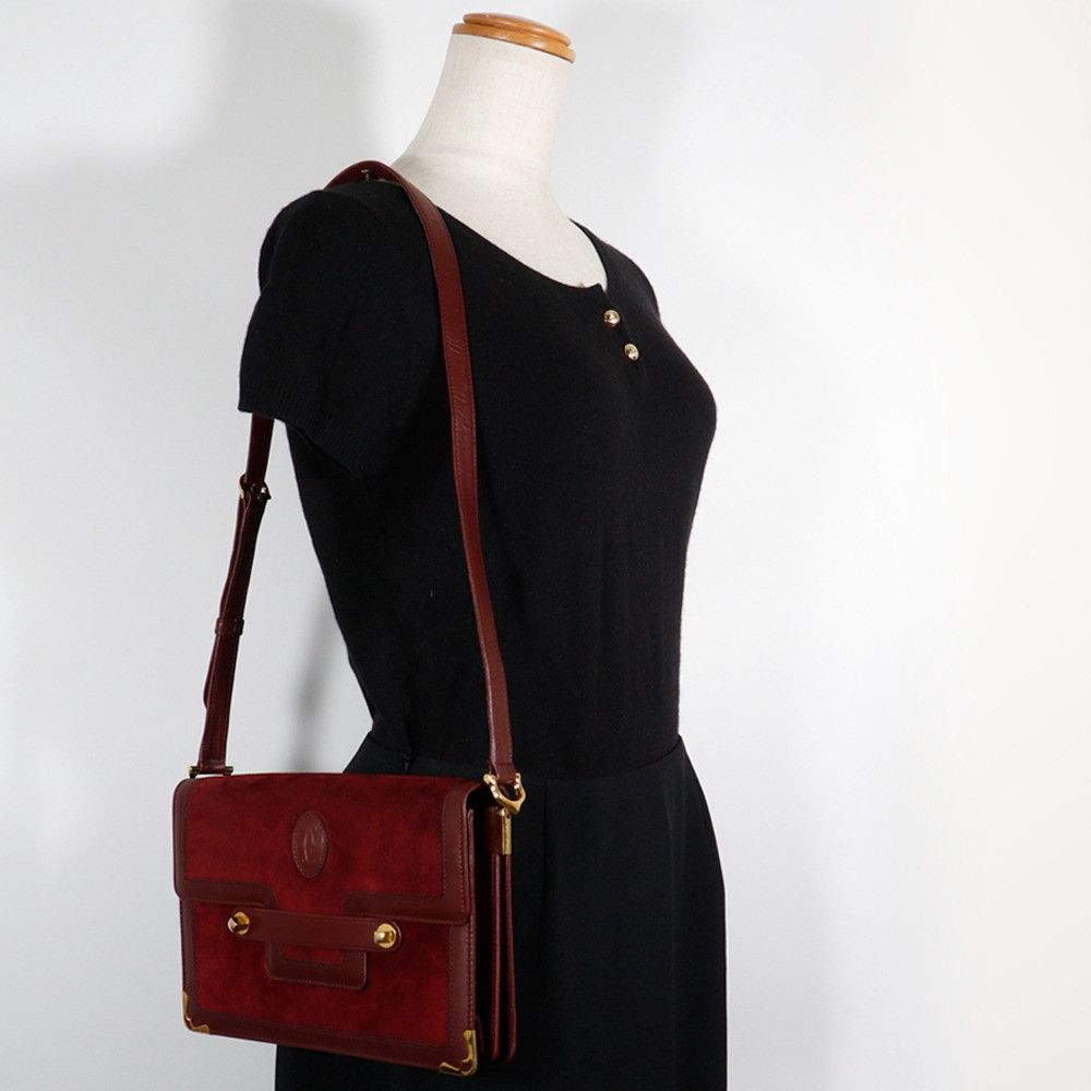 Cartier Cartier Cartier Must Line Suede Calf Shoulder Bag Suede Shoulder Bag Size ONE SIZE - 19 Thumbnail