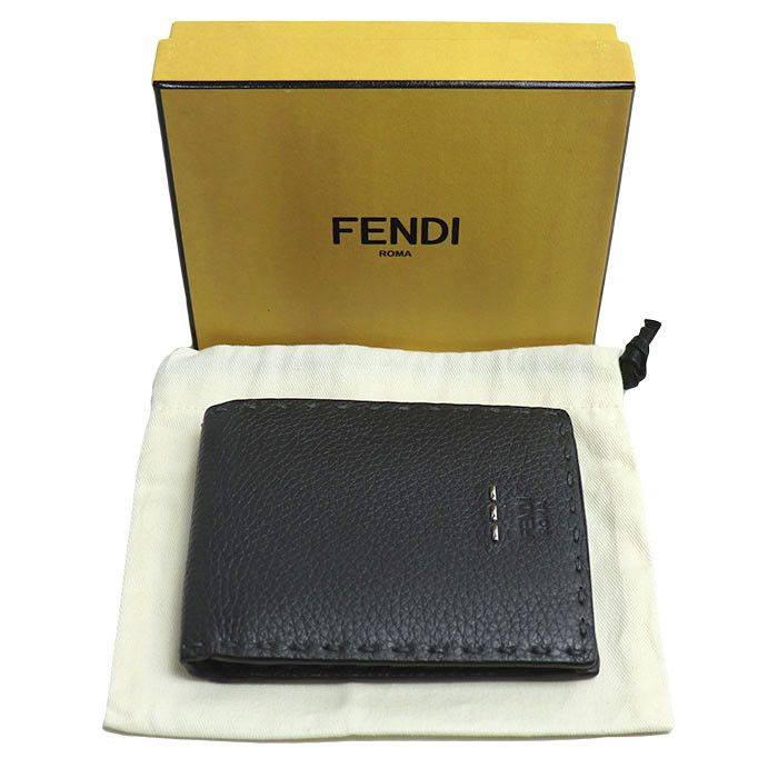 Fendi Fendi Fendi Selleria Leather Wallet Leather Short Wallet 7M0194O72F0L6B Size ONE SIZE - 9 Thumbnail