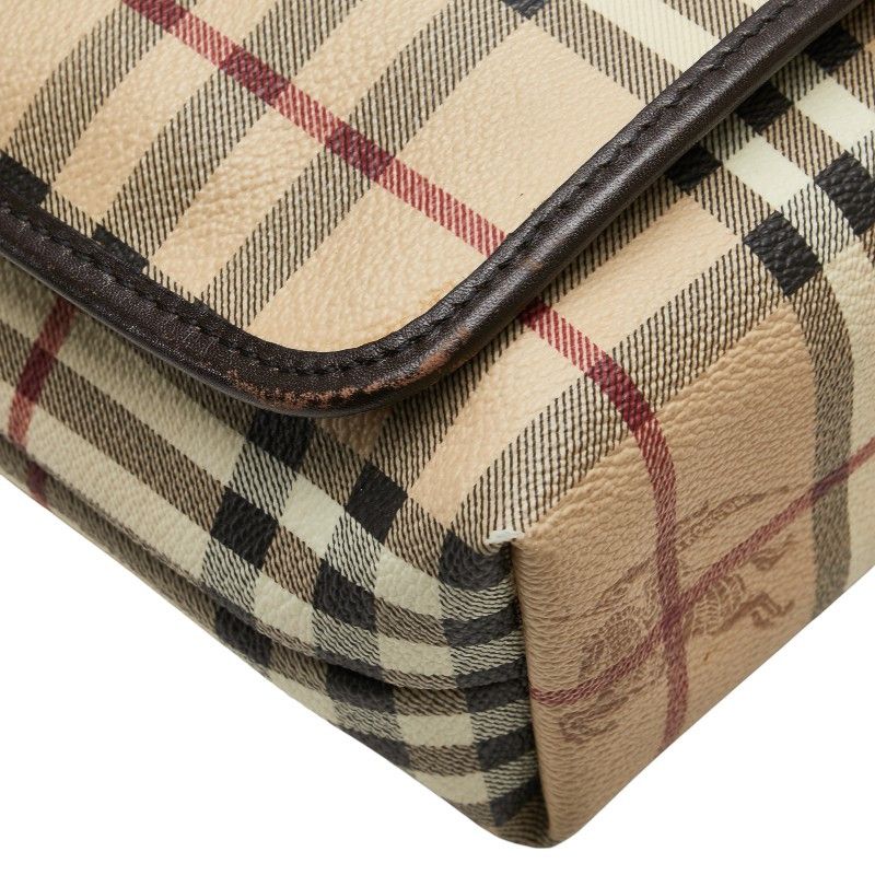 Burberry Burberry Burberry Haymarket Check Shadow Horse PVC Shoulder Bag Leather Crossbody Bag Size ONE SIZE - 4 Thumbnail