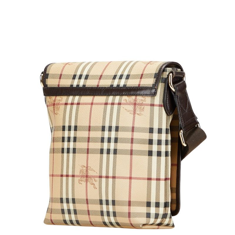 Burberry Burberry Burberry Haymarket Check Shadow Horse PVC Shoulder Bag Leather Crossbody Bag Size ONE SIZE - 2 Thumbnail