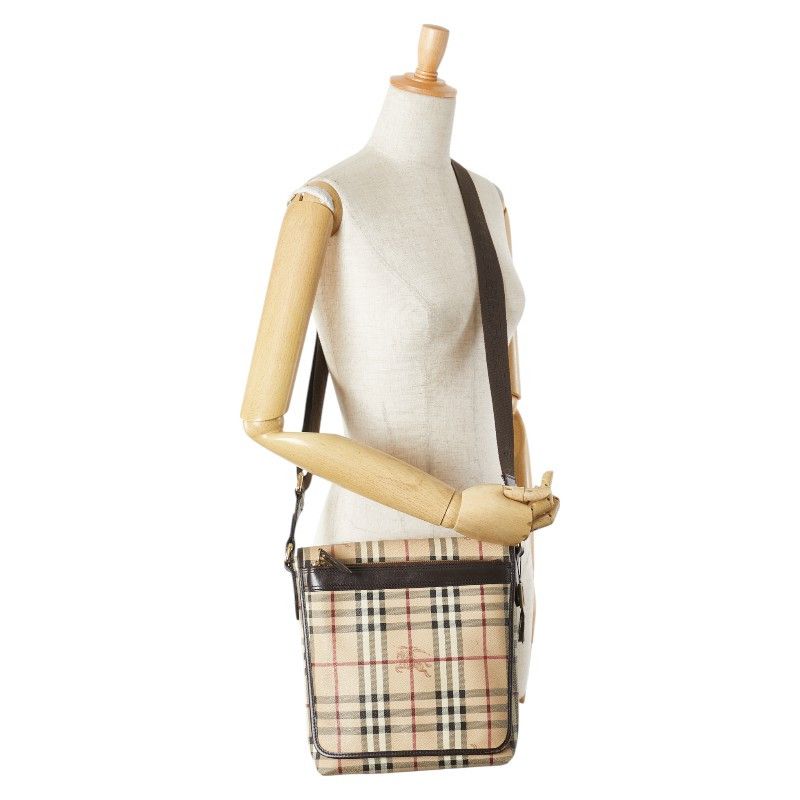 Burberry Burberry Burberry Haymarket Check Shadow Horse PVC Shoulder Bag Leather Crossbody Bag Size ONE SIZE - 14 Thumbnail