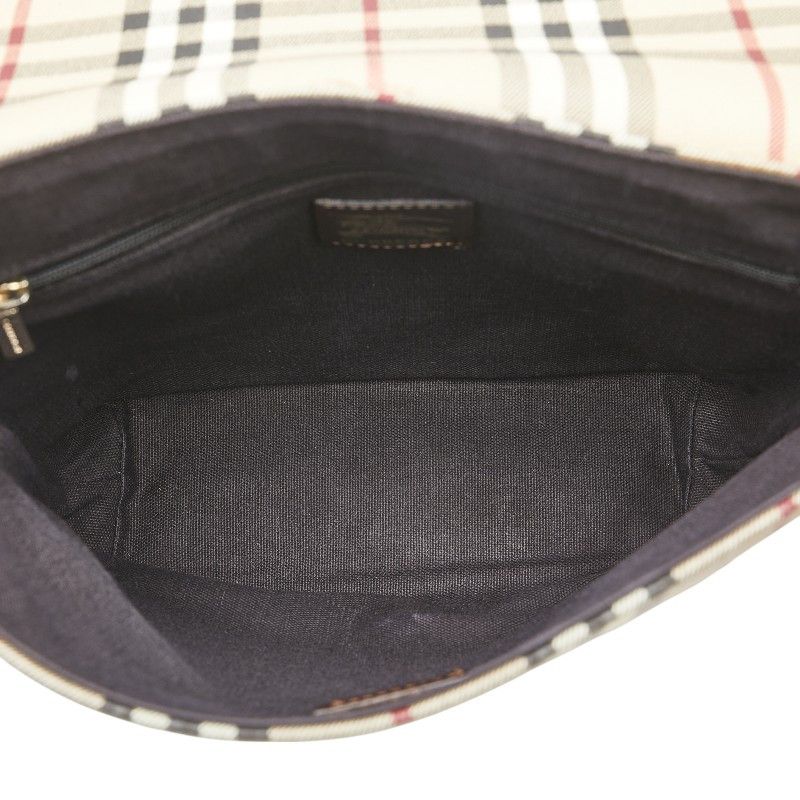 Burberry Burberry Burberry Haymarket Check Shadow Horse PVC Shoulder Bag Leather Crossbody Bag Size ONE SIZE - 10 Thumbnail