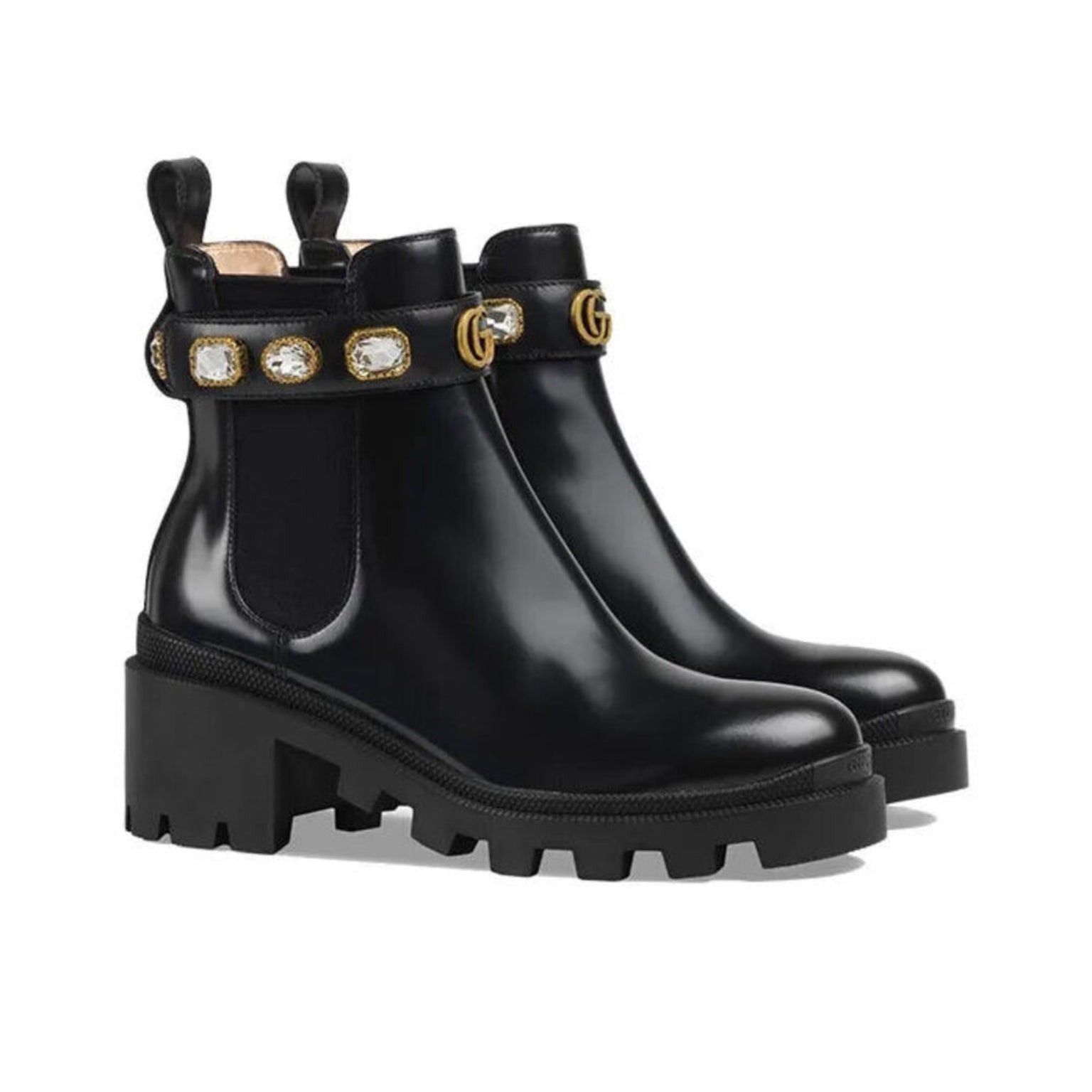 Gucci Gucci GG Crystal Belt Ankle Boots SIZE 37.5 Size ONE SIZE - 2 Thumbnail