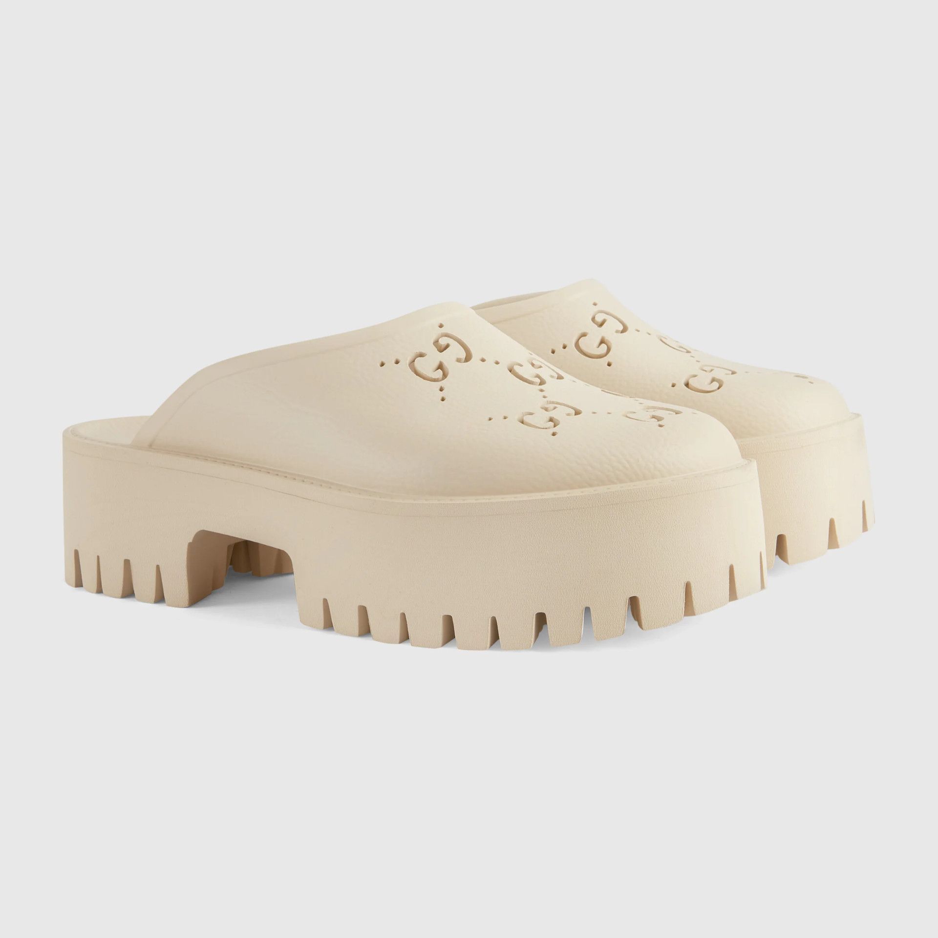 Gucci Gucci Perforated G Platform Sandals SIZE 37 Size ONE SIZE - 2 Thumbnail