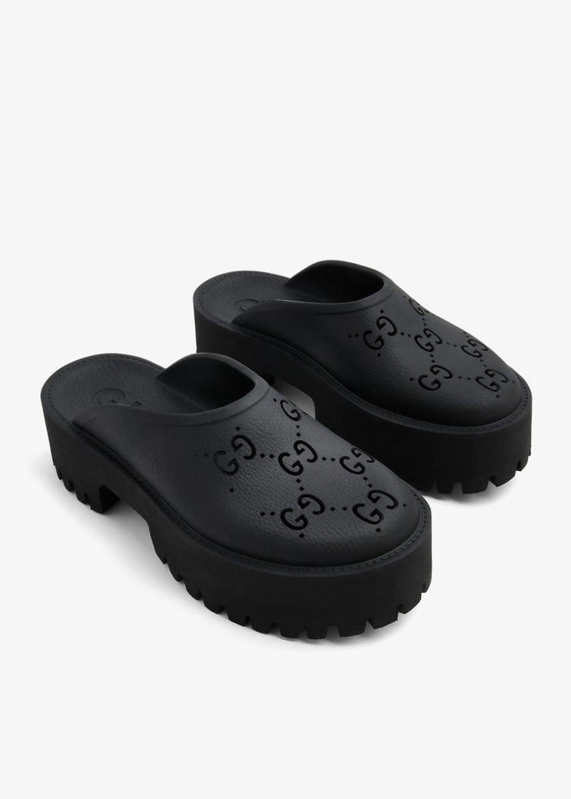 Gucci Gucci Perforated G Platform Sandals SIZE 35 Size ONE SIZE - 2 Thumbnail