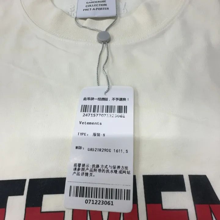 Vetements Vetements Short Sleeve Letter Print T-Shirt 0079 Size US S / EU 44-46 / 1 - 5 Thumbnail