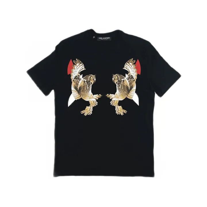 Neil Barrett Neil Barrett Black Graphic Short Sleeve T-Shirt 0079 Size US S / EU 44-46 / 1 - 2 Thumbnail