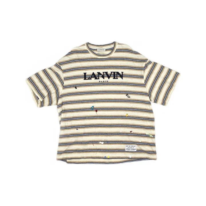 Lanvin Lanvin x Gallery Dept. Striped Logo T-Shirt 0079 Size US XL / EU 56 / 4 - 2 Thumbnail